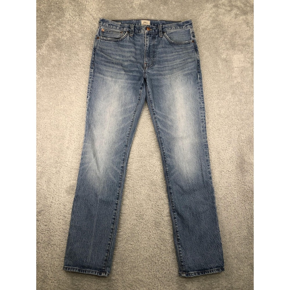 J Crew Jeans Mens Size 32x32 (Tag 30x32) 770 Straight Blue Denim